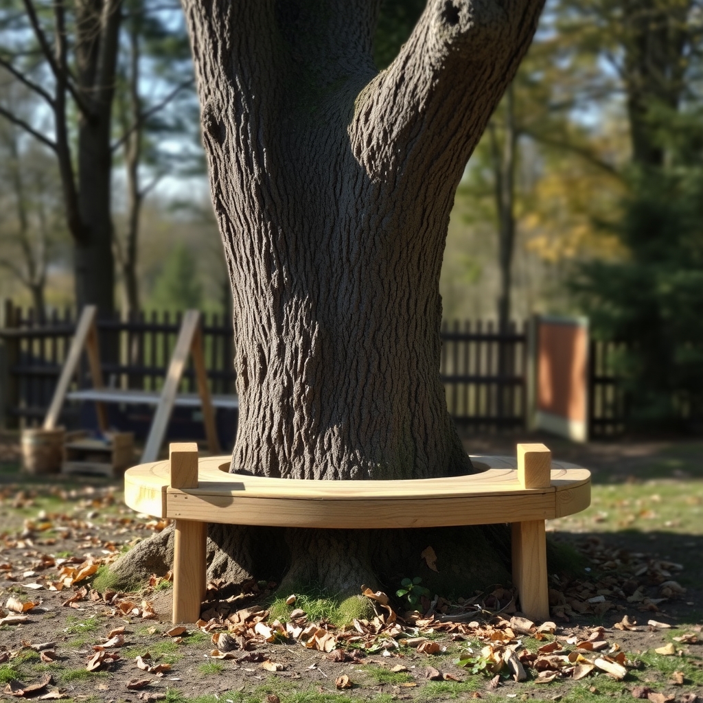 Quelle distance laisser entre le banc et le tronc de l'arbre ? · fabriquer un banc autour d'un arbre
